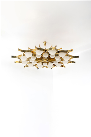 Suspension with 24 lights - ‘Pavone’ model by Gio Ponti